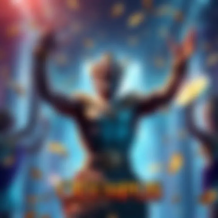 A player celebrating their win in Gates of Olympus with scatter bonus and jokers, showing excitement and joy.