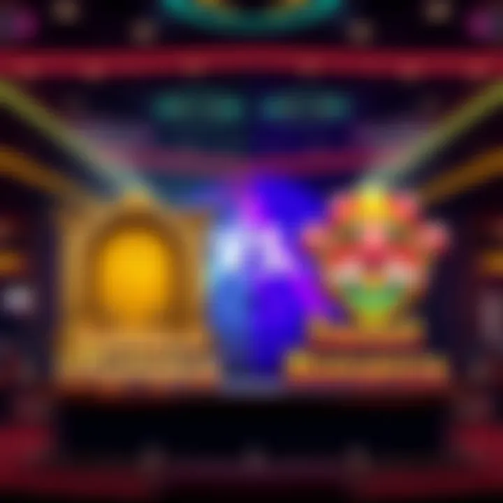 A side-by-side comparison of Gates of Olympus and Sweet Bonanza slot games on a casino backdrop