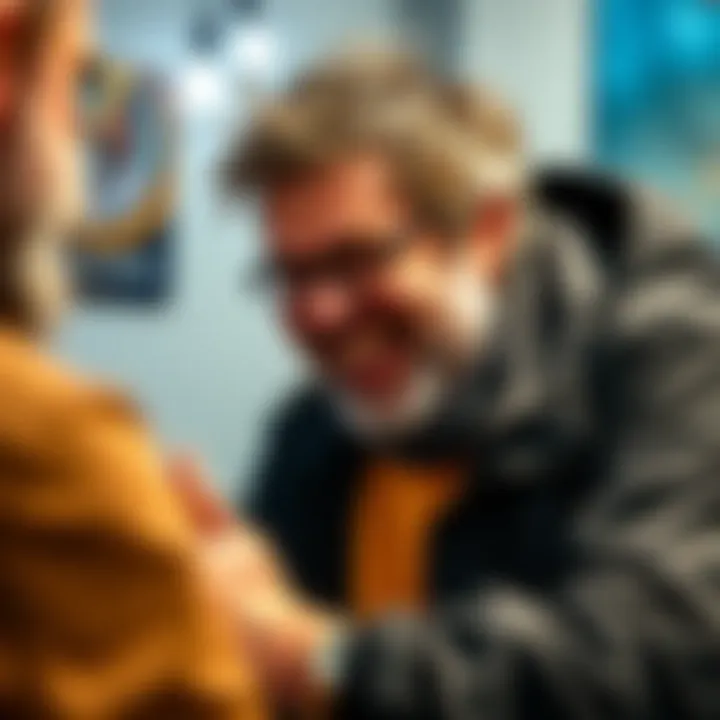 George creating a funny situation that causes laughter and surprise