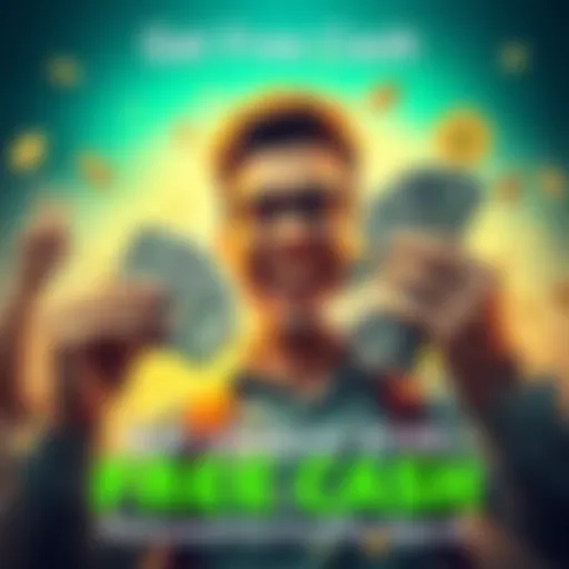 A person holding cash with a cheerful expression, showcasing excitement about the opportunity to earn money.