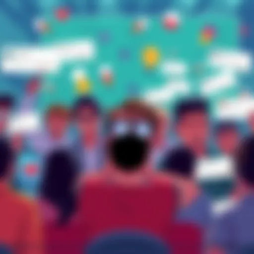 Illustration showing people expressing frustration about the Gg situation with social media posts and comments