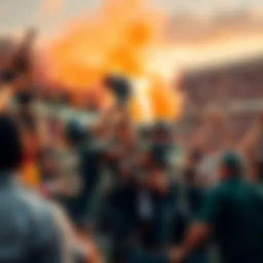 Go Pack! players celebrating a victory with fans in the stands, showing team spirit and excitement.