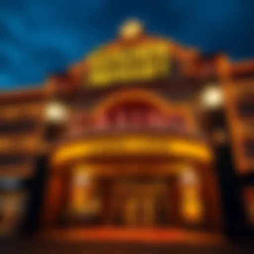Bright lights and sign of Golden Nugget Casino at night, welcoming visitors to enjoy gaming and entertainment.