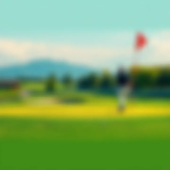 A golfer preparing to swing on the green at Yokohama Country Club during the Baycurrent Classic 2025 event.