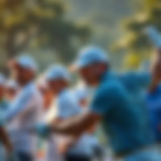 Top golfers participating in a heated match at the BMW Championship 2025 event