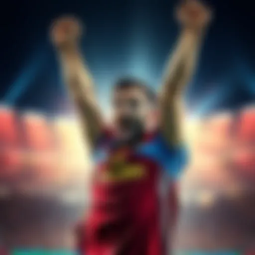 Gomes raising his arms in victory after an intense match, sweat on his brow, showing excitement and surprise.