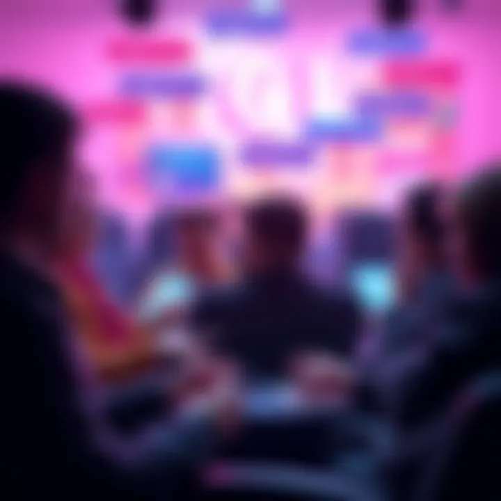 A group of people exchanging positive messages in online forums, symbolizing support and community with a focus on the term 'GL'.