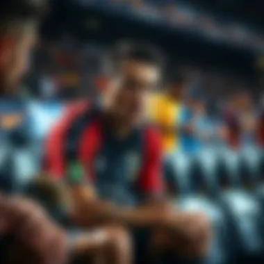Grande Branca sitting on the sidelines with a concerned expression, showing visible signs of injury