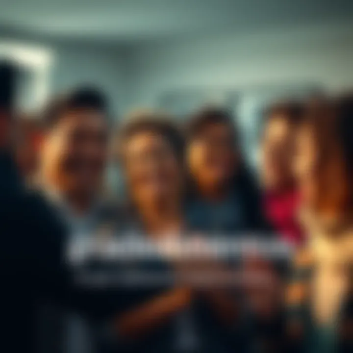 A group of people sharing smiles and expressing thankfulness together