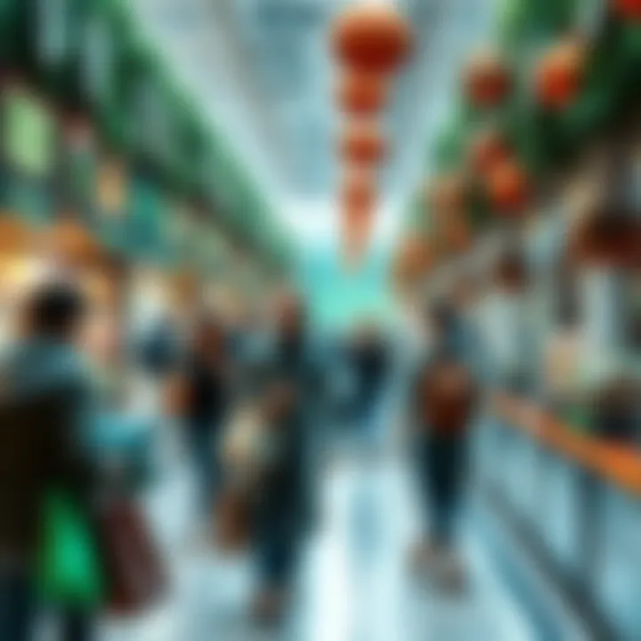 People shopping for eco-friendly products on Green Friday, highlighting sustainable choices.