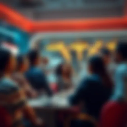 People gathered for a meeting, sharing ideas and suggestions for tonight's plans.