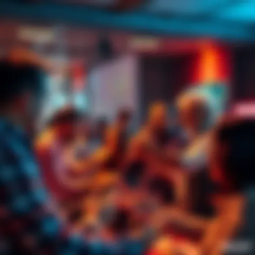 People engaged in a heated discussion on a Sunday, expressing their thoughts with animated gestures.