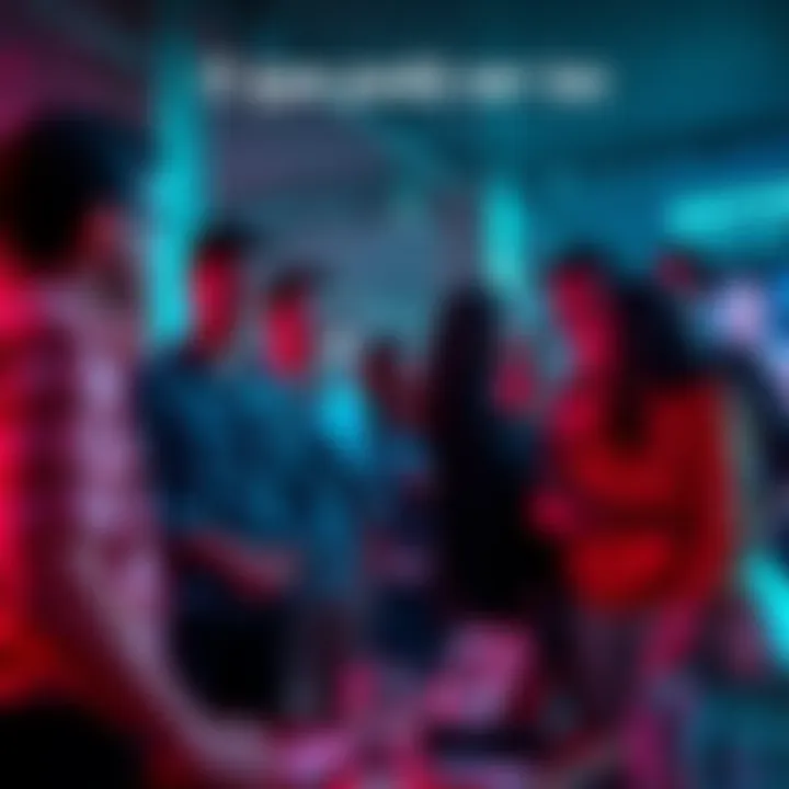 Group of people guessing A group of friends gathering to guess and discuss a mystery topic