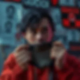 A person looking disappointed while holding a pair of Gucciboxers, with memes about the brand visible in the background.