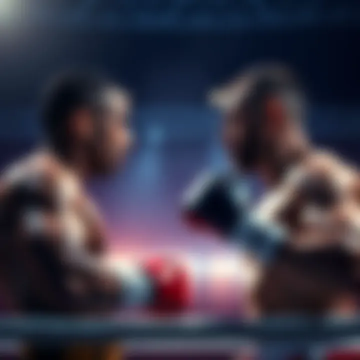 Gurule and Neal face off in the boxing ring, showcasing their determination before the match.