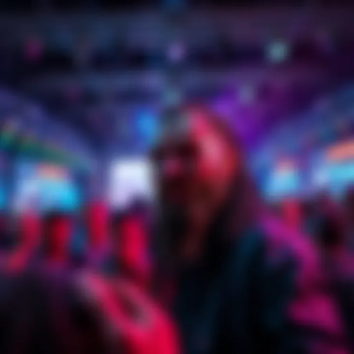 Hacksaw at the launch event showcasing his new production, surrounded by fans and critics.