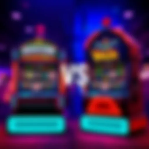 A side-by-side view of Hacksaw and Valk slot machines showcasing their unique designs and features.