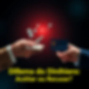 Two hands exchanging cash while a credit card is held in the other hand, representing payment choices