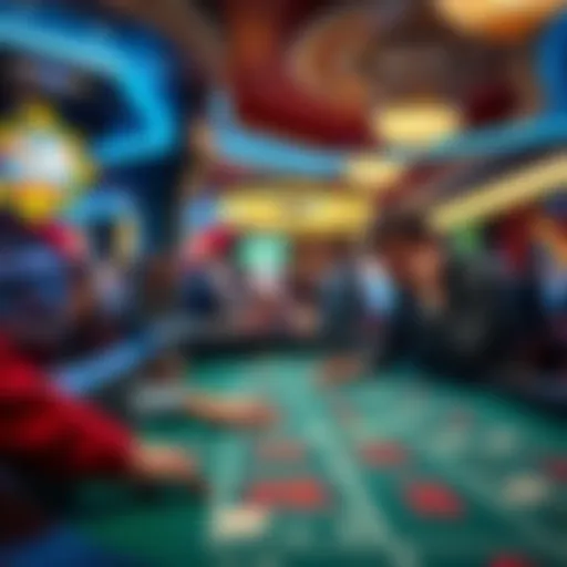 A craps table at Harrah's Biloxi where a player looks disappointed after losing money.