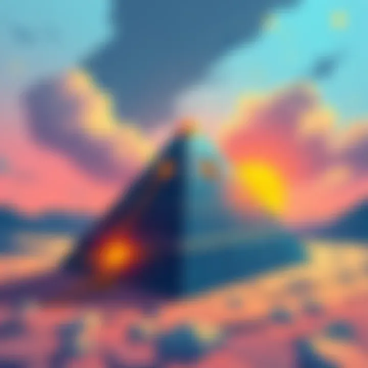 Illustration of a pyramid representing healthy habits and daily practices for overcoming addictions.