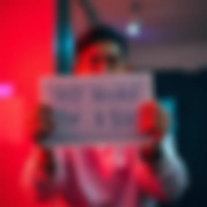 Help Needed for $50 Reward A person holding a sign asking for help using a referral code for $50 at FanDuel Sportsbook