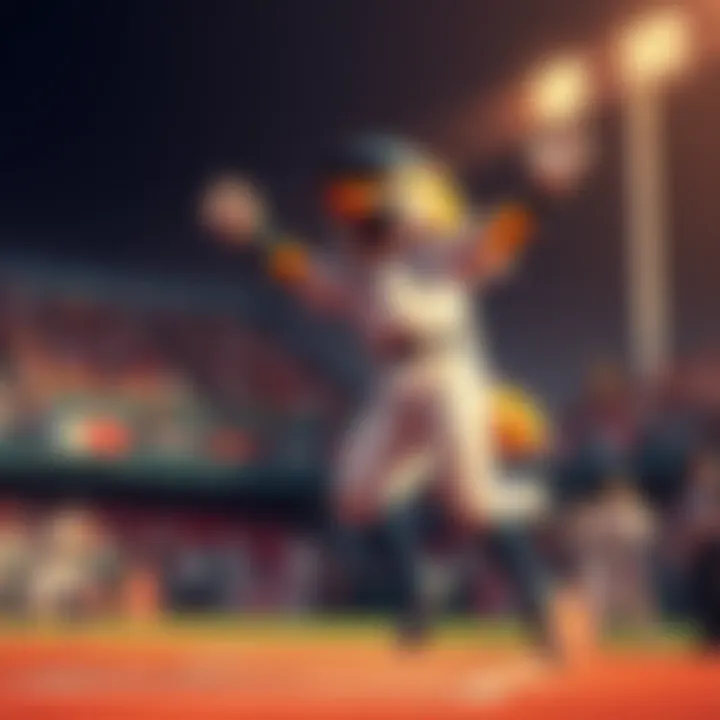 HeyitsRuff jumping in joy after hitting a walk-off home run in Sugar Rush 1K game