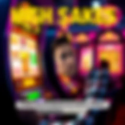 A player looking disappointed after spending money on a casino slot machine, with the bonus feature on the screen