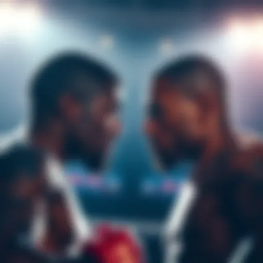 Jamahal Hill and Khalil Rountree Jr in an intense stare down before their UFC Baku match