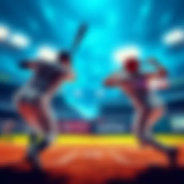 Baseball players hitting home runs with betting odds displayed