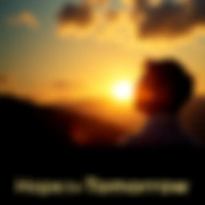 A hopeful person looking towards a bright sunrise, symbolizing optimism and perseverance for a better tomorrow.