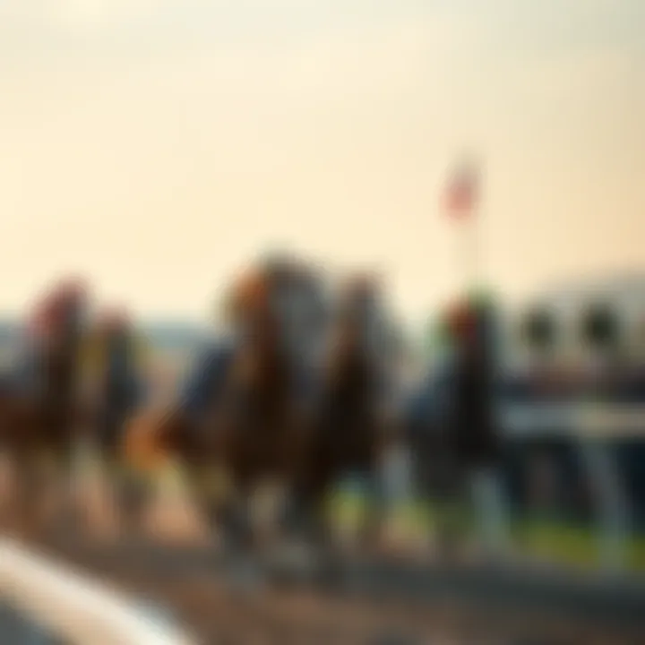 A close finish in a horse race, with two horses neck and neck at the finish line, showcasing excitement and tension among spectators.