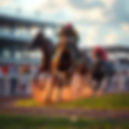 Horse Racing Dynamics A racehorse sprinting on a track with spectators watching, highlighting changes in the horse racing industry.