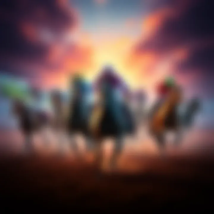 A collage of popular horse racing games on iOS and Nintendo, featuring gameplay scenes and screenshots