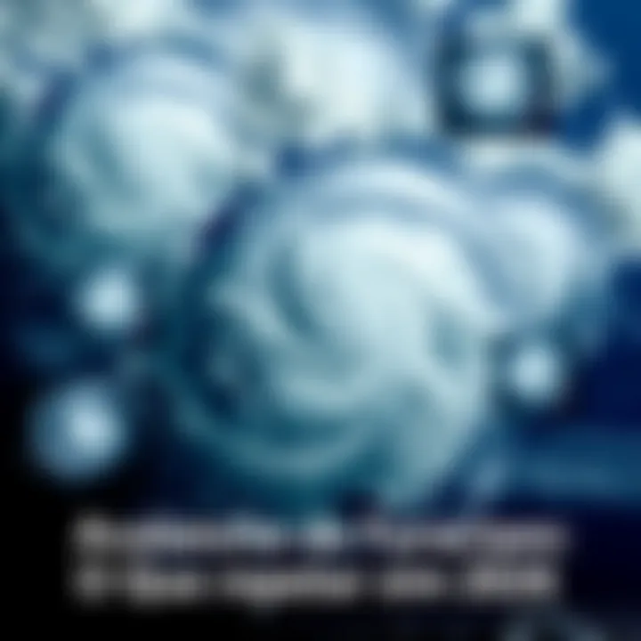 A collage showing various hurricanes forming over ocean waters, with clouds and wind patterns illustrating the storm's intensity.