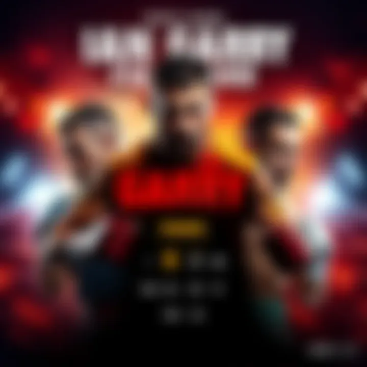A dynamic graphic showcasing the Ian Garry fight card with fighters and betting odds