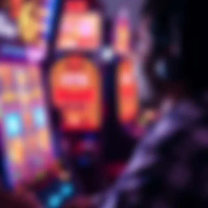 A player looking at two identical slot machine results on a screen, excited about free games.