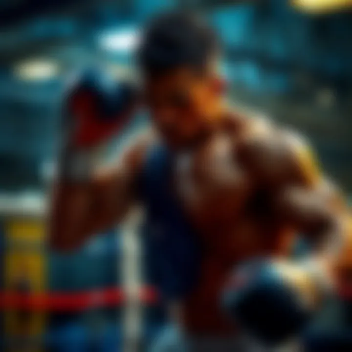 Ignacio Bahamondes training in the gym, showcasing his strength and focus before the big fight.