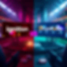 A side-by-side comparison of the Ignition and CoinPoker platforms, showing their features and gameplay interface.