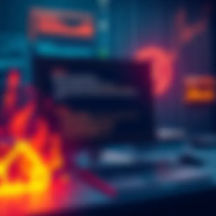 An illustration showing a computer screen with error messages about Ignition downtime and technical problems.