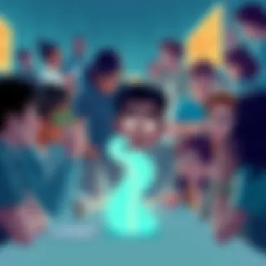 Impact of 'Gross' on Modern Culture Illustration showing diverse people reacting to the word 'Gross' in various social settings.