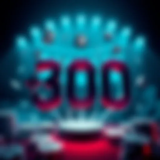 A graphic showing various betting options and strategies with a focus on the number 300, symbolizing the impact on gaming behavior.