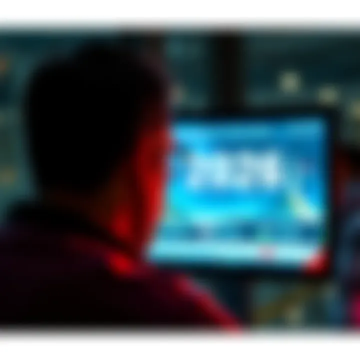 A person looking at a digital screen displaying news headlines about a significant 2026 revelation.