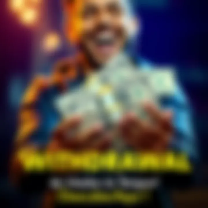 A person holding a large sum of money in their hands, smiling with excitement, symbolizing life-changing financial opportunities.