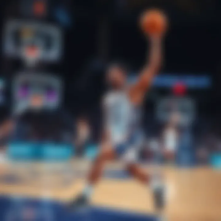 Ingram celebrating after a winning play during a basketball game