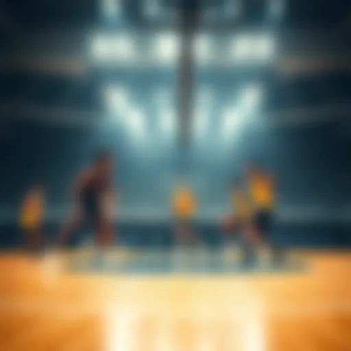 Players engaging in a high-energy cardio workout on the basketball court during the first quarter of the game