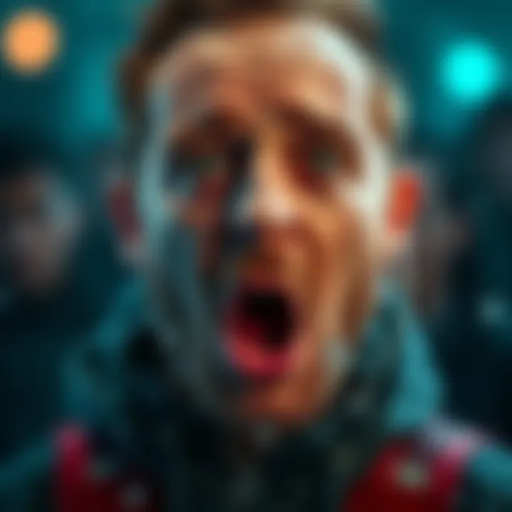 A person experiencing a mix of surprise and cold, showing extreme emotions on their face with a shocked expression and shivering body language.