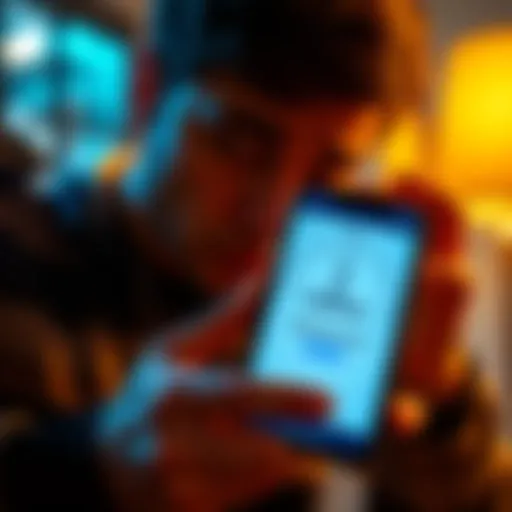 A frustrated person looking at a clock while holding a phone showing the Interac app, symbolizing the 5-day withdrawal delay.