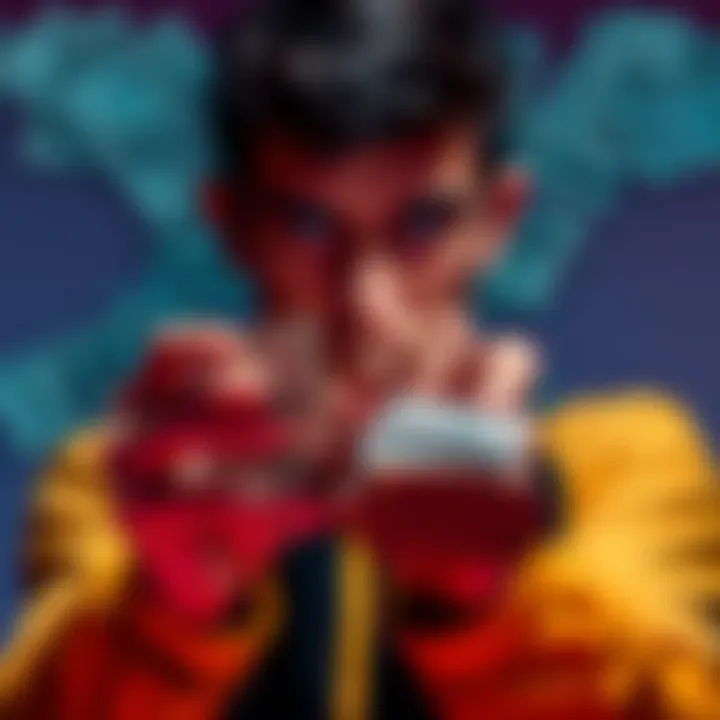 Investment Choices A person weighing options between cashing out winnings and continuing to gamble, with a backdrop of betting slips and money.