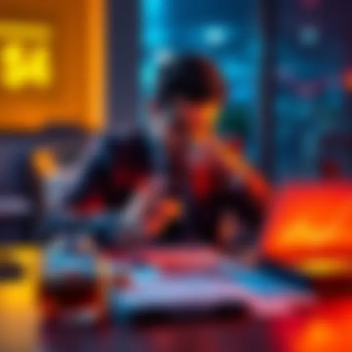 Investment Decision A person considering investment options with money and documents on a table