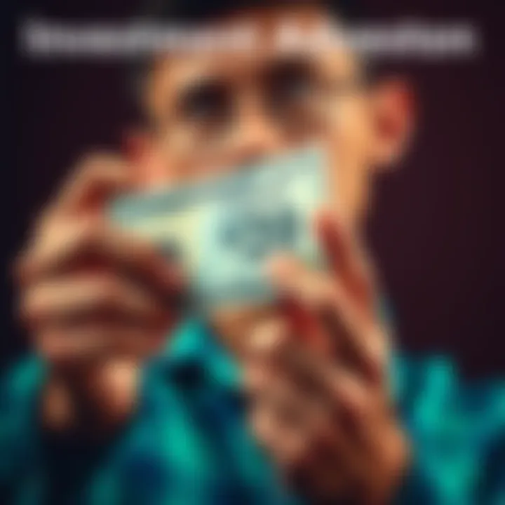 A person holding a $20 bill with a thoughtful expression, symbolizing investment choices and risks.